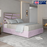 Aria Upholstered Soft Velvet Metal Bed Frame