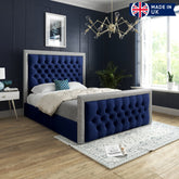 Tilly Glitter Border Upholstered Soft Velvet Bed Frame
