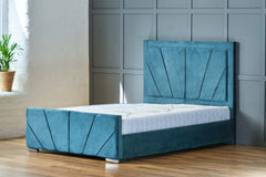 Luxe Bumper Upholstered Fabric Bed Frame