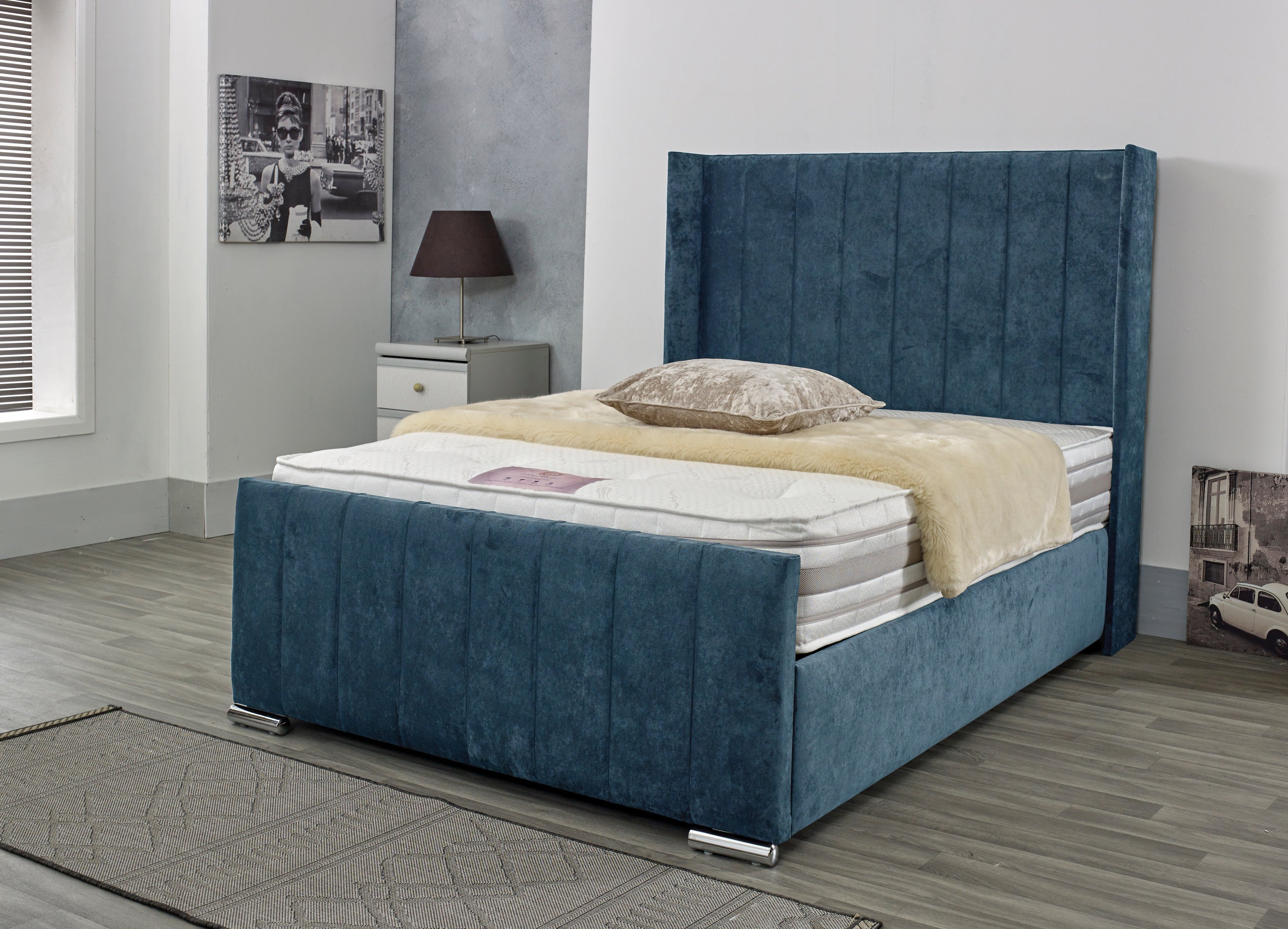 Harrington Upholstered Fabric Bed Frame