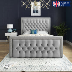 Tilly Glitter Border Upholstered Soft Velvet Bed Frame