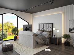 Alicia Luxe Metal TV Bed Frame