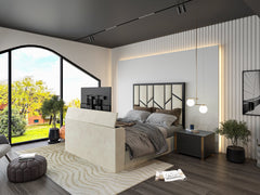 Alicia Luxe Metal TV Bed Frame