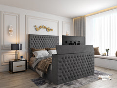 Doria Upholstered Soft Velvet Tv Bed Frame