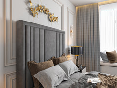 Liby Upholstered Soft Velvet Tv Bespoke Bed Frame