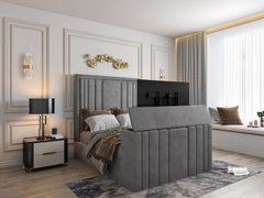 Liby Upholstered Soft Velvet Tv Bespoke Bed Frame