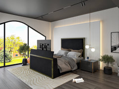 Melaya Metal TV Bed