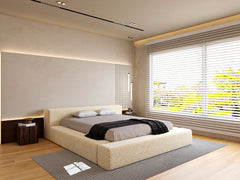 Malvi Boucle Upholstered Bed Frame