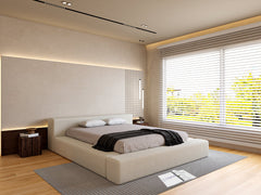 Malvi Boucle Upholstered Bed Frame