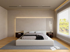 Malvi Boucle Upholstered Bed Frame