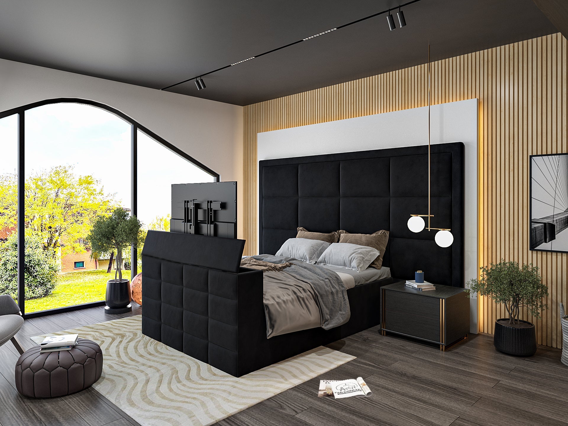 Arne Upholstered TV Bed Frame