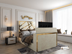 Forsman Upholstered Soft Velvet Tv Bed Frame